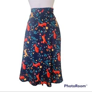 ModCloth Plus Size Folk Art Bunny Rabbit Skirt
